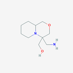 molecular formula C10H20N2O2 B3009695 [4-(Aminomethyl)-octahydropyrido[2,1-c]morpholin-4-yl]methanol CAS No. 2174001-51-3