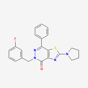 5-(3-fluorobenzyl)-7-phenyl-2-(pyrrolidin-1-yl)thiazolo[4,5-d]pyridazin-4(5H)-one