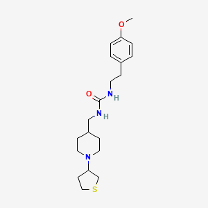 molecular formula C20H31N3O2S B3009699 1-(4-Methoxyphenethyl)-3-((1-(tetrahydrothiophen-3-yl)piperidin-4-yl)methyl)urea CAS No. 2034590-47-9