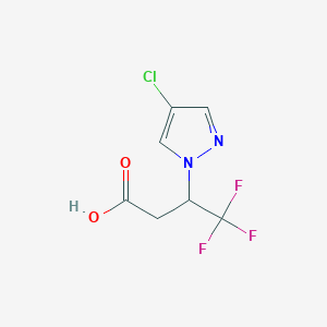 3-(4-Chloropyrazol-1-yl)-4,4,4-trifluorobutanoic acid
