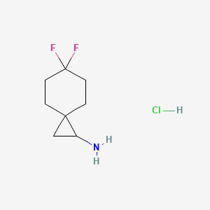 molecular formula C8H14ClF2N B3009719 6,6-二氟螺[2.5]辛-1-胺盐酸盐 CAS No. 1707367-60-9