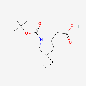 molecular formula C14H23NO4 B3009727 2-(6-(叔丁氧羰基)-6-氮杂螺[3.4]辛烷-7-基)乙酸 CAS No. 2193064-55-8