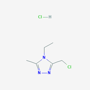 3-(chloromethyl)-4-ethyl-5-methyl-4H-1,2,4-triazole hydrochloride