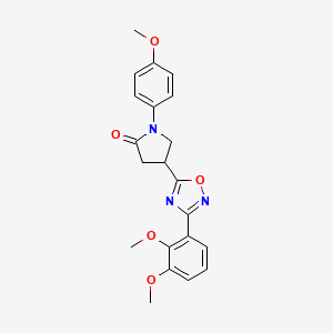 molecular formula C21H21N3O5 B3009742 4-(3-(2,3-Dimethoxyphenyl)-1,2,4-oxadiazol-5-yl)-1-(4-methoxyphenyl)pyrrolidin-2-one CAS No. 941917-94-8