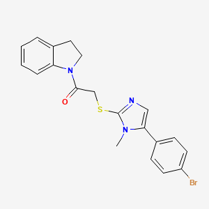 2-((5-(4-bromophenyl)-1-methyl-1H-imidazol-2-yl)thio)-1-(indolin-1-yl)ethanone