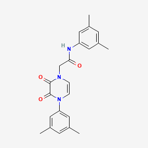 molecular formula C22H23N3O3 B3009746 N-(3,5-dimethylphenyl)-2-(4-(3,5-dimethylphenyl)-2,3-dioxo-3,4-dihydropyrazin-1(2H)-yl)acetamide CAS No. 891866-89-0