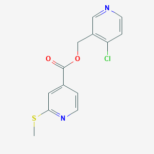 molecular formula C13H11ClN2O2S B3009758 (4-Chloropyridin-3-yl)methyl 2-(methylsulfanyl)pyridine-4-carboxylate CAS No. 2094830-59-6