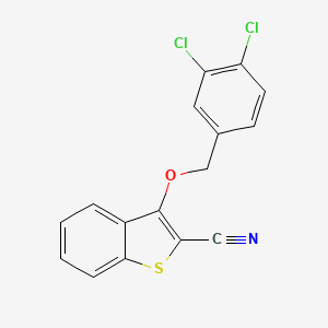 3-[(3,4-Dichlorophenyl)methoxy]-1-benzothiophene-2-carbonitrile