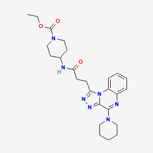 molecular formula C25H33N7O3 B3009776 2-{[6-(3,5-二甲基哌啶-1-基)嘧啶-4-基]硫代}-N-[2-(三氟甲基)苯基]乙酰胺 CAS No. 1189425-36-2