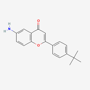 molecular formula C19H19NO2 B3009781 6-氨基-2-[4-(叔丁基)苯基]色满-4-酮 CAS No. 923163-67-1