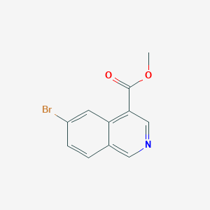molecular formula C11H8BrNO2 B3009786 6-溴异喹啉-4-甲酸甲酯 CAS No. 1256794-48-5