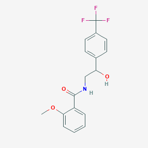 molecular formula C17H16F3NO3 B3009787 N-(2-hydroxy-2-(4-(trifluoromethyl)phenyl)ethyl)-2-methoxybenzamide CAS No. 1351622-70-2