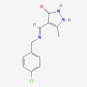 4-{[(4-chlorobenzyl)amino]methylene}-5-methyl-2,4-dihydro-3H-pyrazol-3-one