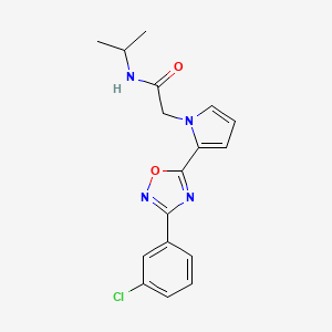 molecular formula C17H17ClN4O2 B3009792 2-{2-[3-(3-氯苯基)-1,2,4-恶二唑-5-基]-1H-吡咯-1-基}-N-(丙烷-2-基)乙酰胺 CAS No. 1260938-94-0