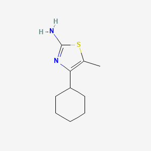 molecular formula C10H16N2S B3009795 4-环己基-5-甲基-1,3-噻唑-2-胺 CAS No. 1698908-47-2