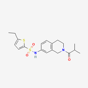 5-ethyl-N-(2-isobutyryl-1,2,3,4-tetrahydroisoquinolin-7-yl)thiophene-2-sulfonamide