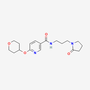 N-(3-(2-oxopyrrolidin-1-yl)propyl)-6-((tetrahydro-2H-pyran-4-yl)oxy)nicotinamide