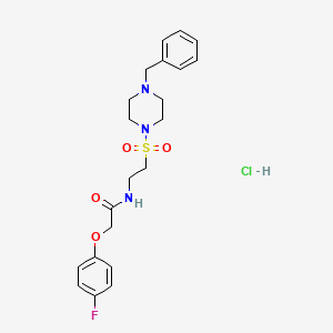 N-(2-((4-benzylpiperazin-1-yl)sulfonyl)ethyl)-2-(4-fluorophenoxy)acetamide hydrochloride