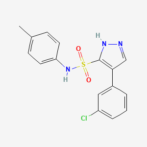 4-(3-chlorophenyl)-N-(4-methylphenyl)-1H-pyrazole-5-sulfonamide