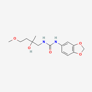 molecular formula C14H20N2O5 B3009824 1-(Benzo[d][1,3]dioxol-5-yl)-3-(2-hydroxy-4-methoxy-2-methylbutyl)urea CAS No. 2309553-88-4