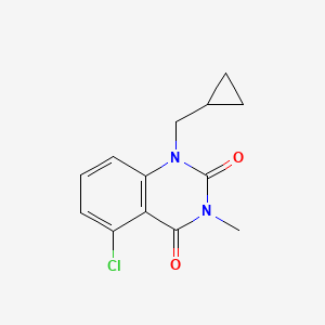 molecular formula C13H13ClN2O2 B3009829 5-chloro-1-(cyclopropylmethyl)-3-methylquinazoline-2,4(1H,3H)-dione CAS No. 2175979-42-5