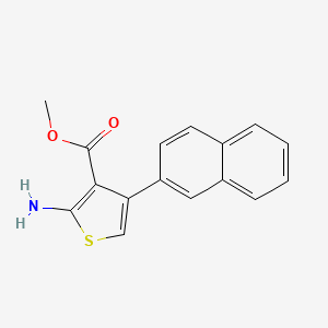 molecular formula C16H13NO2S B3009842 2-氨基-4-(2-萘基)噻吩-3-甲酸甲酯 CAS No. 351156-65-5