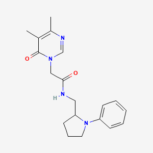 2-(4,5-dimethyl-6-oxopyrimidin-1(6H)-yl)-N-((1-phenylpyrrolidin-2-yl)methyl)acetamide