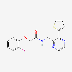 2-(2-fluorophenoxy)-N-((3-(thiophen-2-yl)pyrazin-2-yl)methyl)acetamide