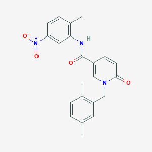 molecular formula C22H21N3O4 B3009864 1-[(2,5-dimethylphenyl)methyl]-N-(2-methyl-5-nitrophenyl)-6-oxopyridine-3-carboxamide CAS No. 941930-83-2