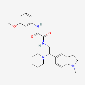 N1-(3-methoxyphenyl)-N2-(2-(1-methylindolin-5-yl)-2-(piperidin-1-yl)ethyl)oxalamide