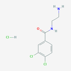 molecular formula C9H11Cl3N2O B3009870 盐酸 N-(2-氨基乙基)-3,4-二氯苯甲酰胺 CAS No. 94319-86-5