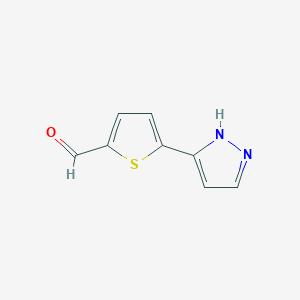 5-(1H-pyrazol-5-yl)thiophene-2-carbaldehyde