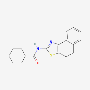 molecular formula C18H20N2OS B3009885 N-(4,5-dihydronaphtho[1,2-d]thiazol-2-yl)cyclohexanecarboxamide CAS No. 361470-03-3