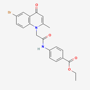 molecular formula C21H19BrN2O4 B3009894 4-[[2-(6-溴-2-甲基-4-氧代喹啉-1-基)乙酰]氨基]苯甲酸乙酯 CAS No. 383899-37-4