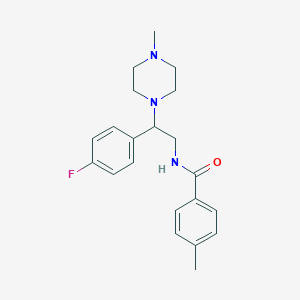 N-(2-(4-fluorophenyl)-2-(4-methylpiperazin-1-yl)ethyl)-4-methylbenzamide