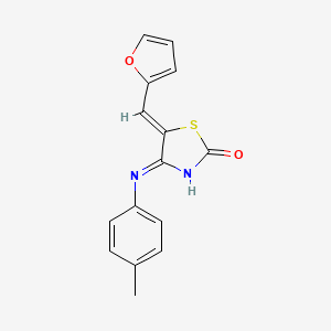 (5Z)-5-(furan-2-ylmethylidene)-4-(4-methylanilino)-1,3-thiazol-2-one