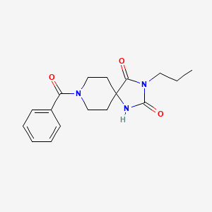 molecular formula C17H21N3O3 B3009910 8-Benzoyl-3-propyl-1,3,8-triazaspiro[4.5]decane-2,4-dione CAS No. 1021210-45-6
