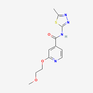 2-(2-methoxyethoxy)-N-(5-methyl-1,3,4-thiadiazol-2-yl)isonicotinamide