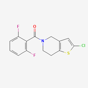 molecular formula C14H10ClF2NOS B3009912 (2-chloro-6,7-dihydrothieno[3,2-c]pyridin-5(4H)-yl)(2,6-difluorophenyl)methanone CAS No. 2034608-40-5