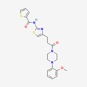 N-(4-(3-(4-(2-methoxyphenyl)piperazin-1-yl)-3-oxopropyl)thiazol-2-yl)thiophene-2-carboxamide