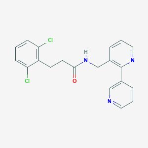 molecular formula C20H17Cl2N3O B3009931 N-([2,3'-联吡啶]-3-基甲基)-3-(2,6-二氯苯基)丙酰胺 CAS No. 2034441-01-3