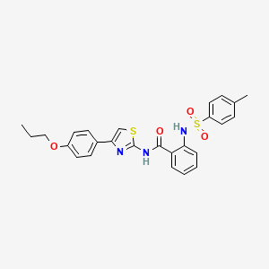 2-[(4-methylphenyl)sulfonylamino]-N-[4-(4-propoxyphenyl)-1,3-thiazol-2-yl]benzamide