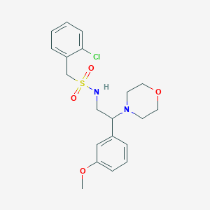 molecular formula C20H25ClN2O4S B3009935 1-(2-氯苯基)-N-(2-(3-甲氧基苯基)-2-吗啉乙基)甲磺酰胺 CAS No. 1210492-65-1