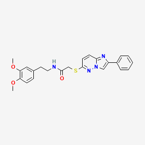 N-(3,4-dimethoxyphenethyl)-2-((2-phenylimidazo[1,2-b]pyridazin-6-yl)thio)acetamide