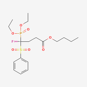 Butyl 4-(diethoxyphosphoryl)-4-fluoro-4-(phenylsulfonyl)butanoate