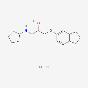 1-(cyclopentylamino)-3-((2,3-dihydro-1H-inden-5-yl)oxy)propan-2-ol hydrochloride