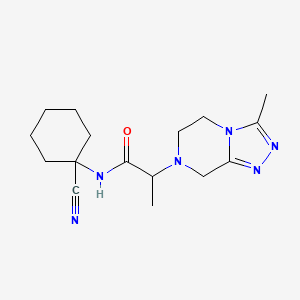 molecular formula C16H24N6O B3009965 N-(1-cyanocyclohexyl)-2-{3-methyl-5H,6H,7H,8H-[1,2,4]triazolo[4,3-a]pyrazin-7-yl}propanamide CAS No. 1311445-34-7
