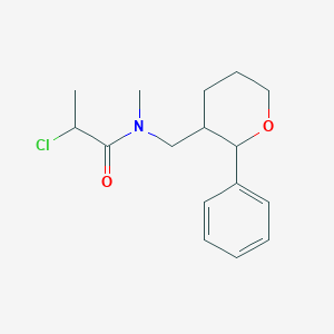 2-Chloro-N-methyl-N-[(2-phenyloxan-3-yl)methyl]propanamide