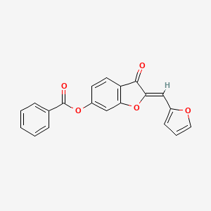 (Z)-2-(furan-2-ylmethylene)-3-oxo-2,3-dihydrobenzofuran-6-yl benzoate
