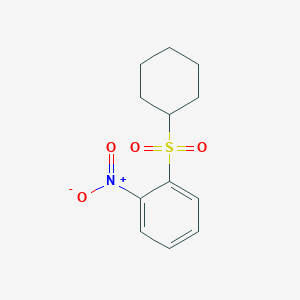 molecular formula C12H15NO4S B3009979 1-(Cyclohexylsulfonyl)-2-nitrobenzene CAS No. 76697-45-5